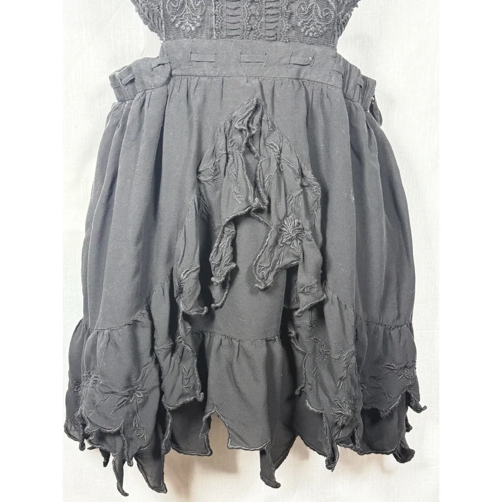 Free People Lace Open Back Mini Dress 4 Honeysuckle Boho Fairy‎ Grunge Gothic